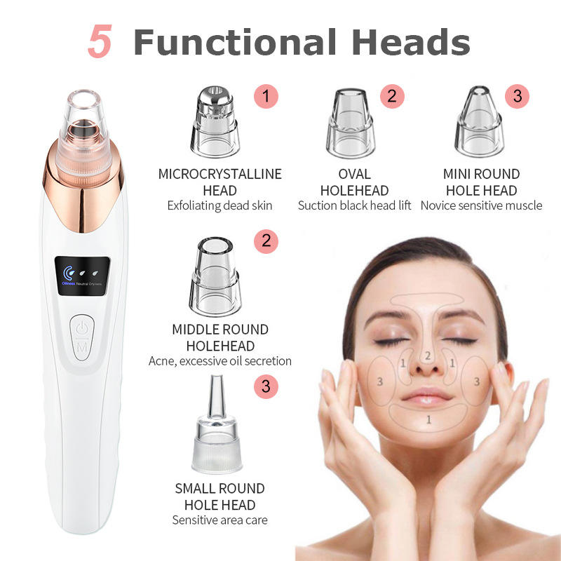 5 in 1 Blackhead Vacuum Cleaner – Instantly Remove Blackheads at Home