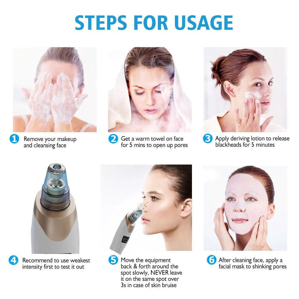 5 in 1 Blackhead Vacuum Cleaner β Instantly Remove Blackheads at Home