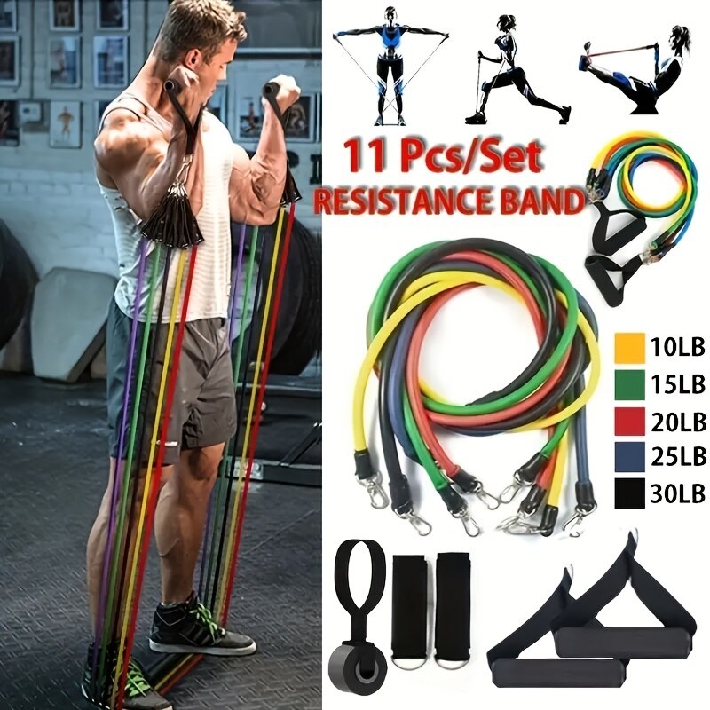 11-Piece Resistance Bands Set β Complete Full-Body Workout at Home