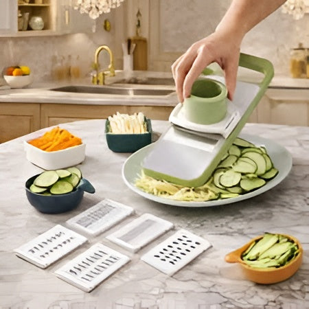 5-in-1 Multifunctional Vegetable Cutter – Stainless Steel Vegetable Slicer