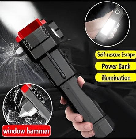High-Power Rechargeable LED Torch Light – Multifunction Tactical Flashlight with Emergency