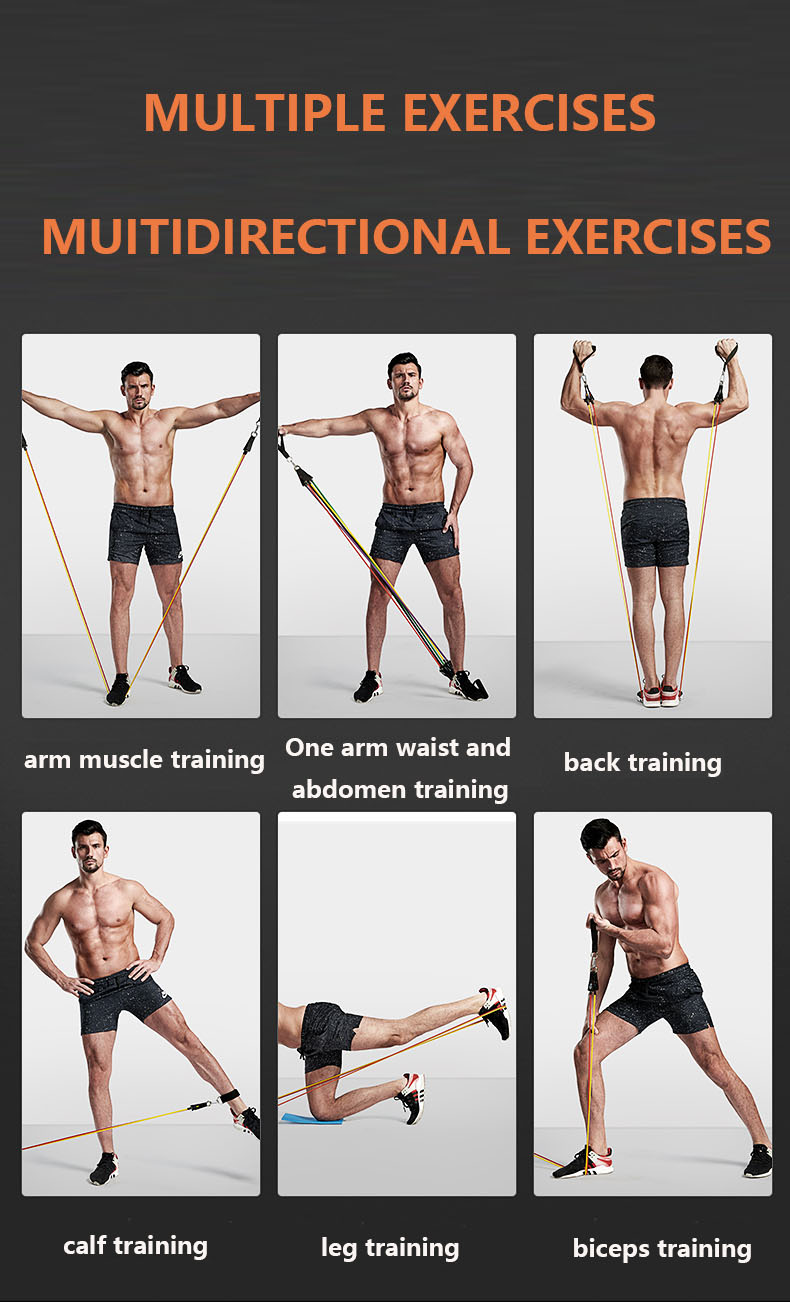 11-Piece Resistance Bands Set – Complete Full-Body Workout at Home