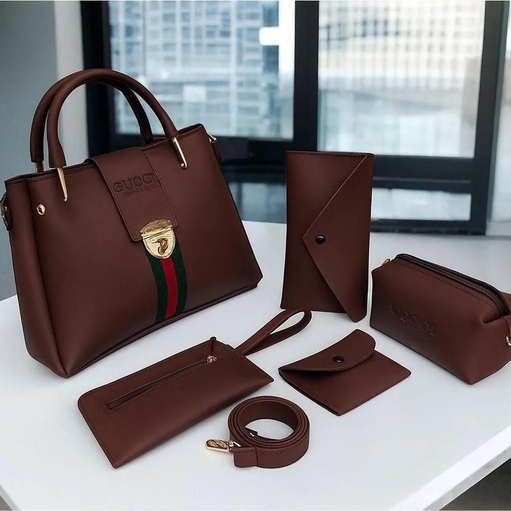 Elegant 5 Pieces Women Handbag Set | Stylish Shoulder & Crossbody Bags