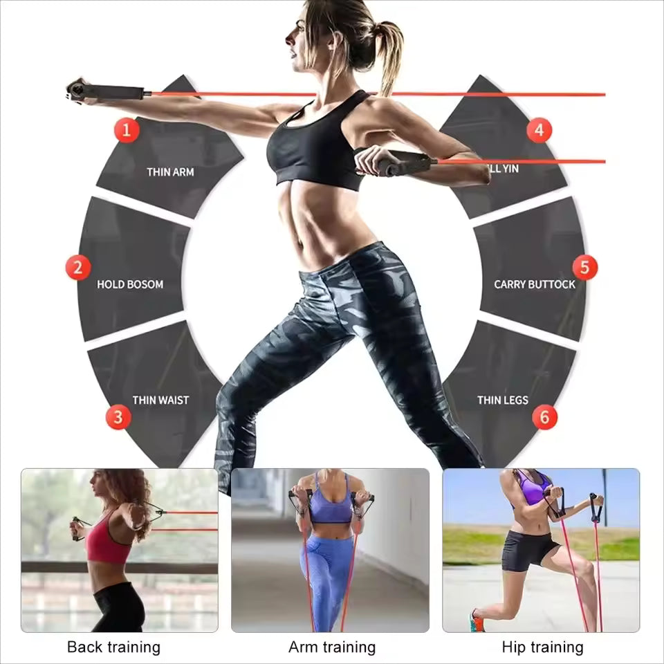 11-Piece Resistance Bands Set – Complete Full-Body Workout at Home