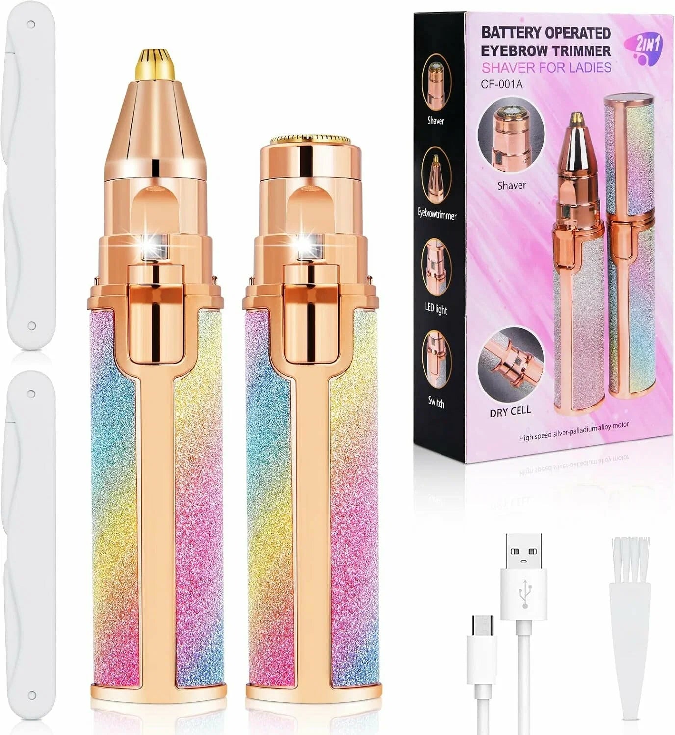 2-in-1 Electric Flawless Eyebrow Trimmer – Flawless, Painless Hair Removal in Seconds ✨