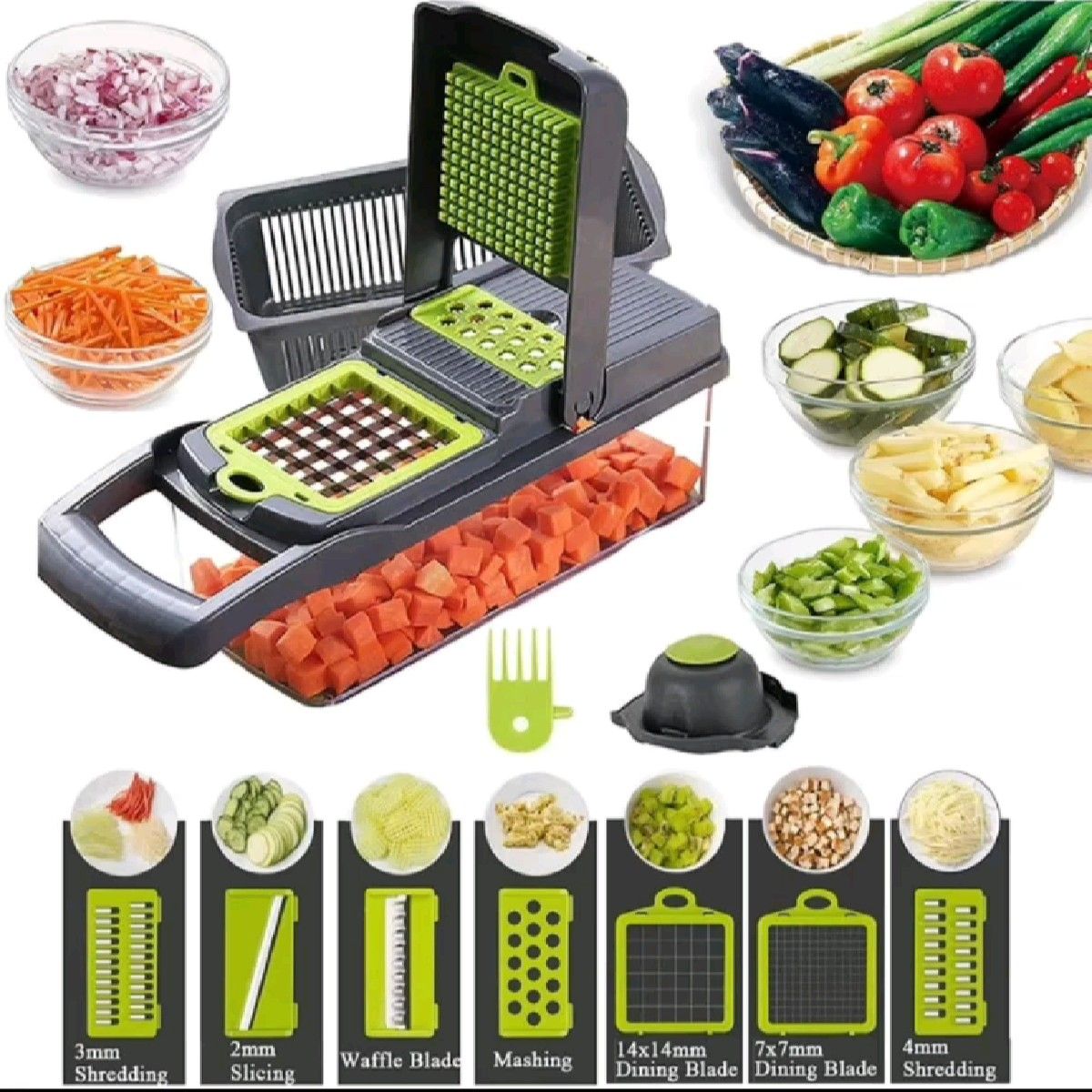 16-in-1 Vegetable Chopper – Cut Veggies in Seconds