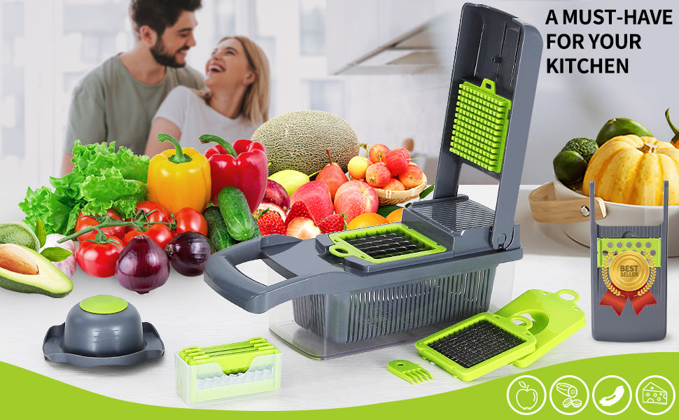 16-in-1 Vegetable Chopper – Cut Veggies in Seconds