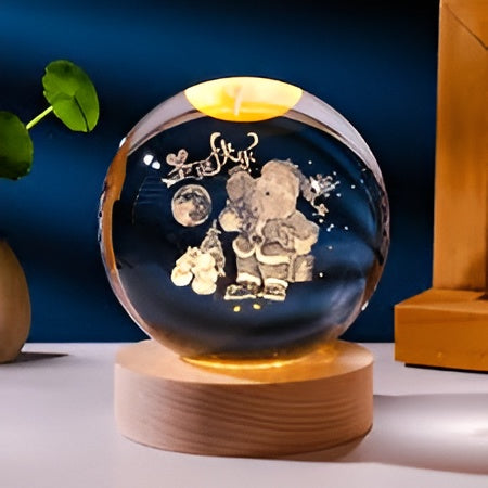3D Moving Sand Art LED Lamp – Relaxing Sandscape Night Light with Wooden/Metal Stand
